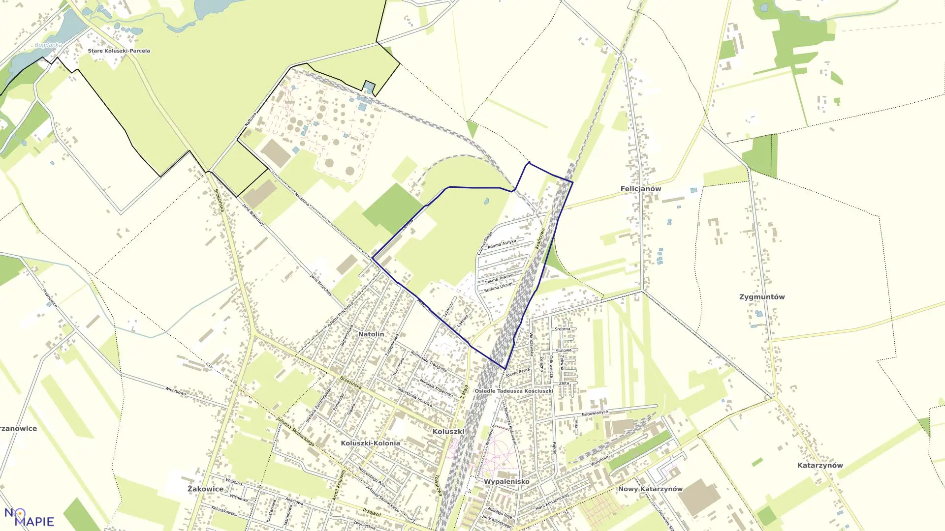 Mapa obrębu OBRĘB 3 w gminie Koluszki