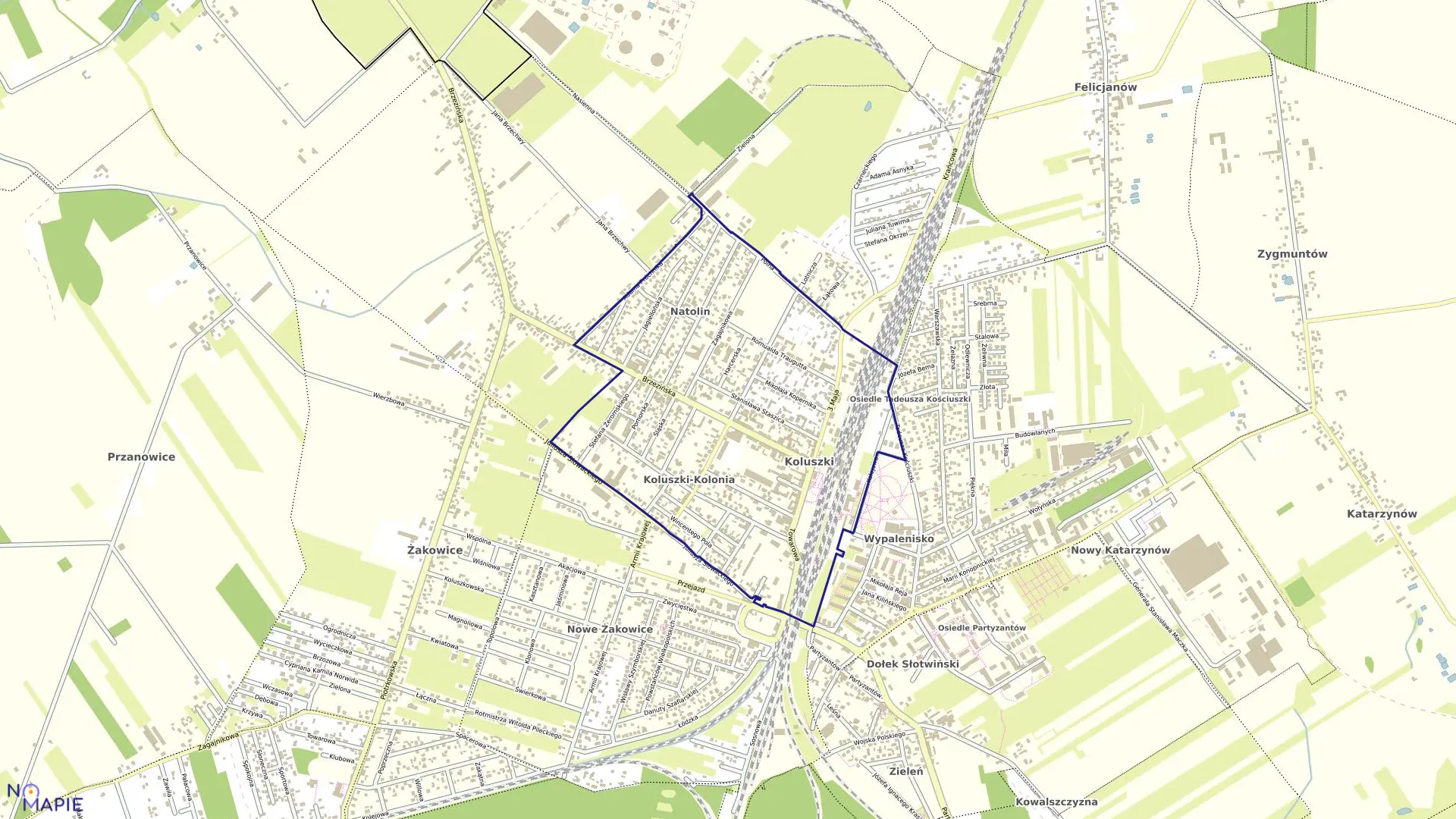 Mapa obrębu OBRĘB 4 w gminie Koluszki