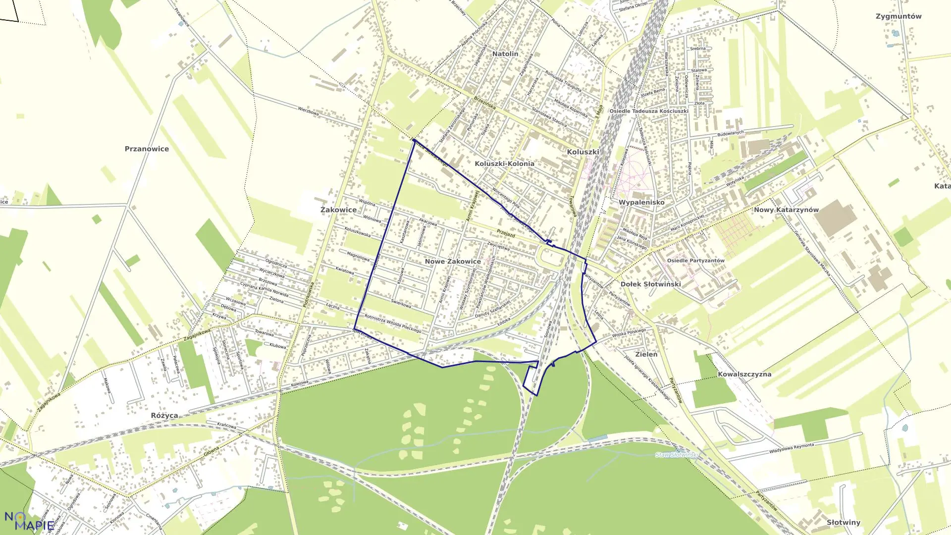 Mapa obrębu OBRĘB 6 w gminie Koluszki